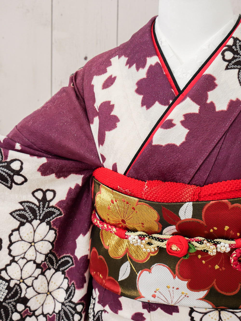 FR-030  紫しぼり　振袖