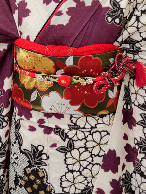 FR-030  紫しぼり　振袖