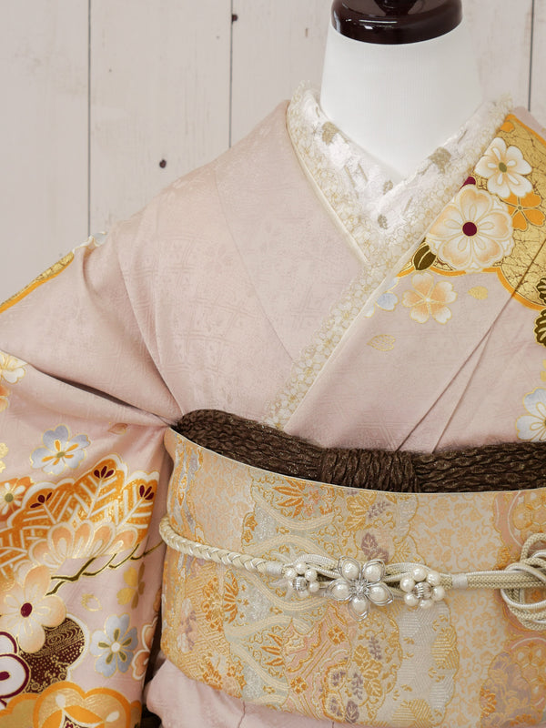 FR-013　ピンクベージュ　振袖