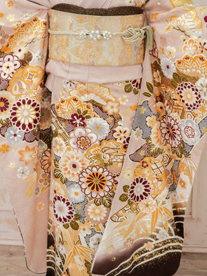 FR-013　ピンクベージュ　振袖