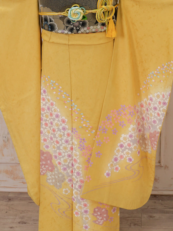 FR-032　黄色桜　振袖