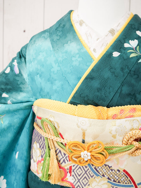 FJ-001   青緑小花　振袖