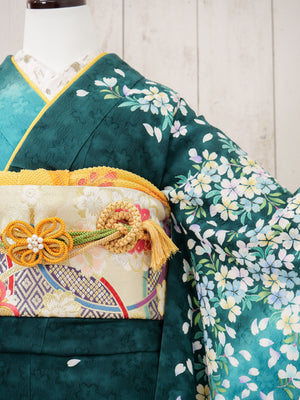 FJ-001   青緑小花　振袖