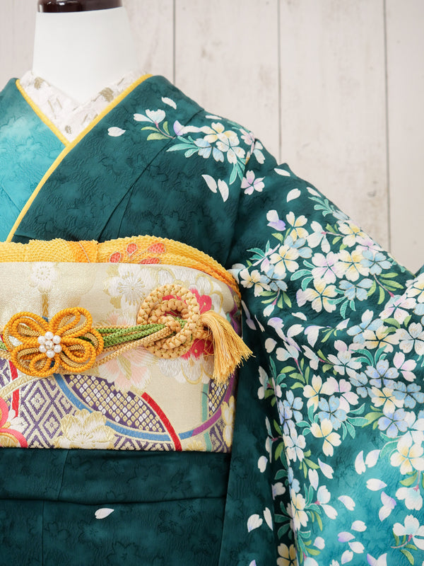 FJ-001   青緑小花　振袖