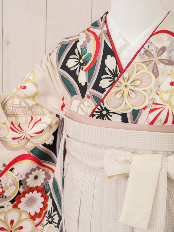 KR-135/ピンク七宝　卒業袴