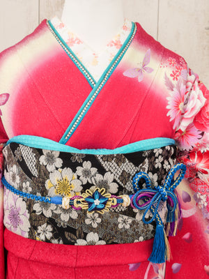 FR-044　ビビットピンク花　振袖