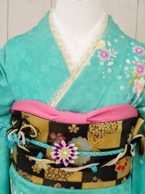 FR-050　エメラルドグリーン　振袖