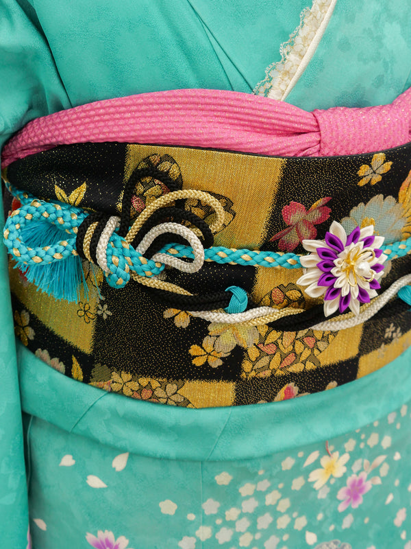 FR-050　エメラルドグリーン　振袖