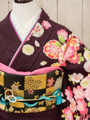 FR-052   紫地ピンク古典　振袖