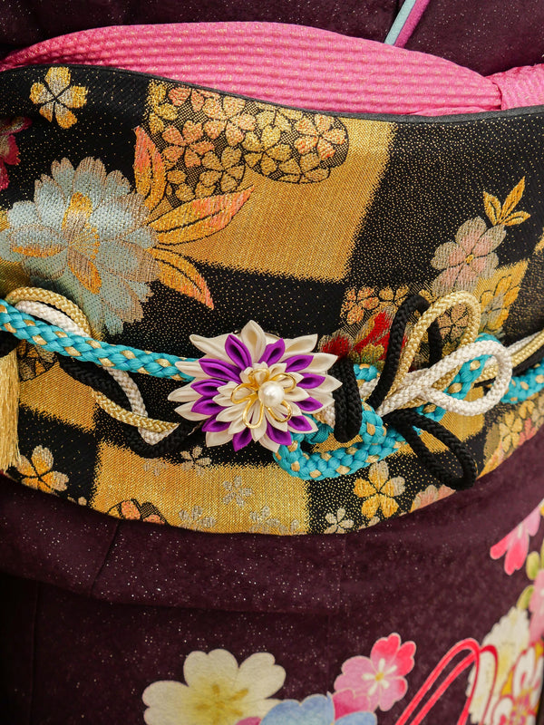 FR-052   紫地ピンク古典　振袖