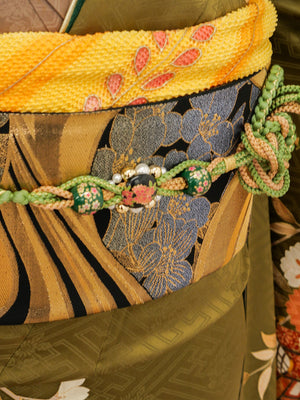 FR-054   抹茶地御所車　振袖