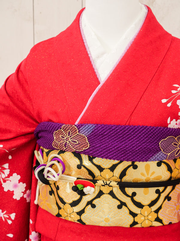 FR-055　赤地枝垂れ桜　振袖