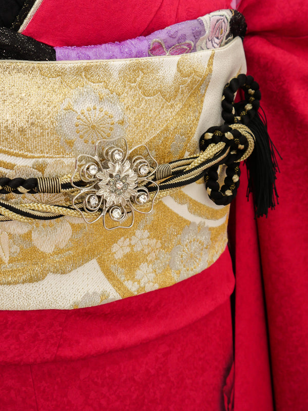 FR-056   ビビッドピンクバラ　振袖