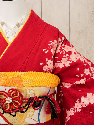 FR-060　赤地枝垂れ桜　振袖