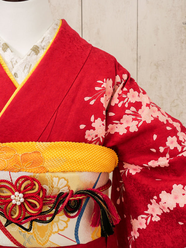 FR-060　赤地枝垂れ桜　振袖