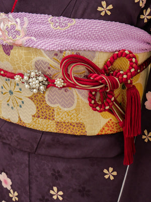 FR-062　紫地ピンク桜　振袖