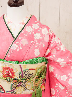 FR-065　ピンク地枝垂れ桜　振袖