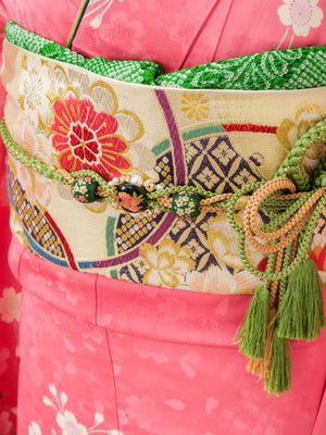 FR-065　ピンク地枝垂れ桜　振袖