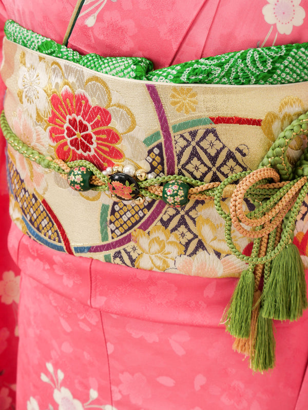 FR-065　ピンク地枝垂れ桜　振袖