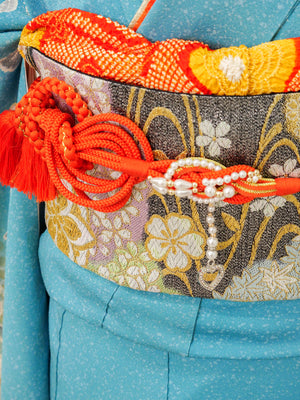 FR-069　青緑地枝垂れ桜　振袖