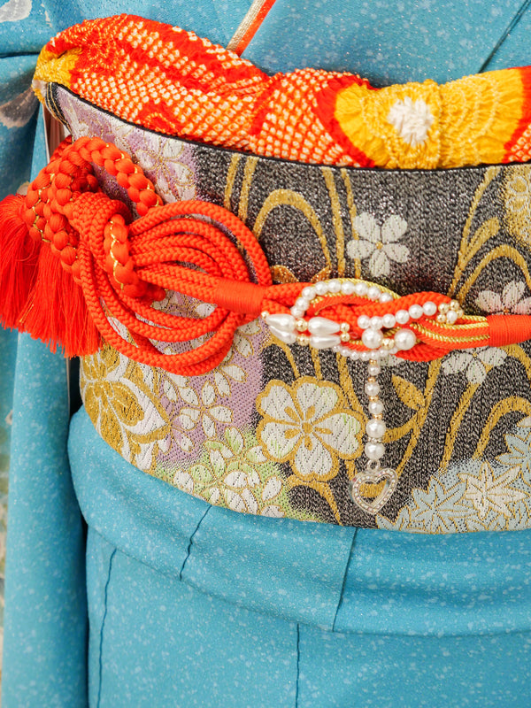 FR-069　青緑地枝垂れ桜　振袖