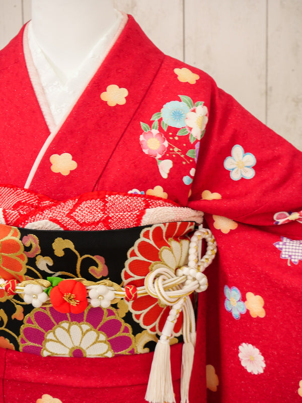 FR-070   赤地手まり　振袖