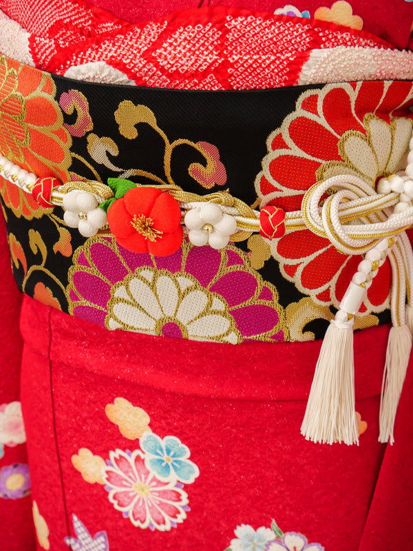 FR-070   赤地手まり　振袖