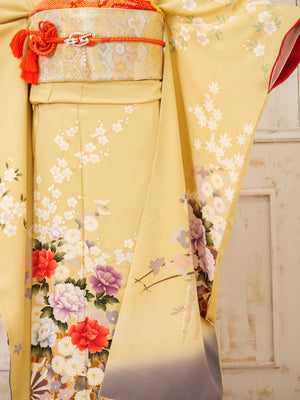 FR-072　黄色地古典　振袖