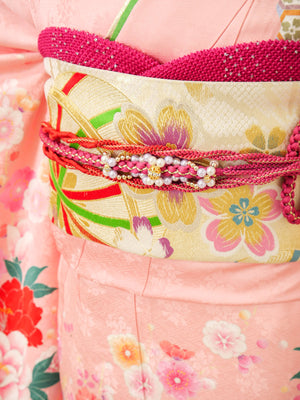 FR-077　ピンク地牡丹　振袖