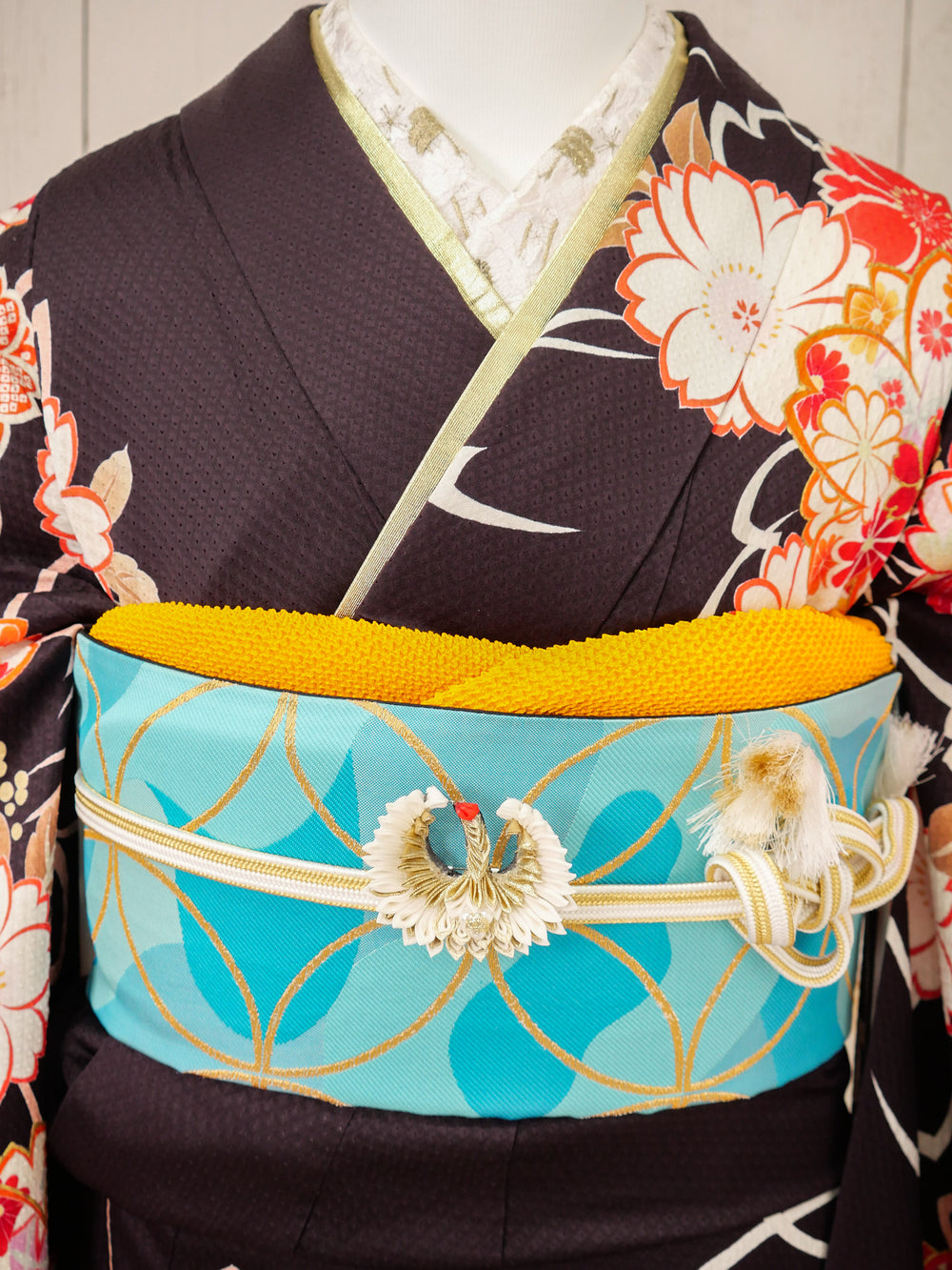 FR-079　茶色地古典　振袖