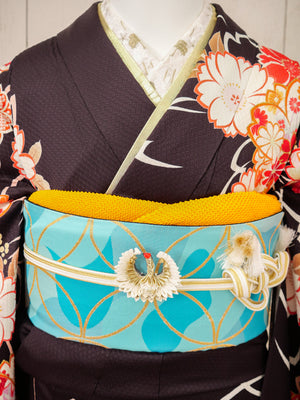 FR-079　茶色地古典　振袖