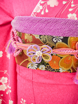 FR-083　ピンク地枝垂れ桜　振袖