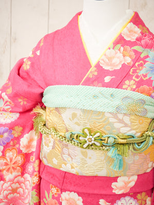 FK-007　花恋ピンク 振袖