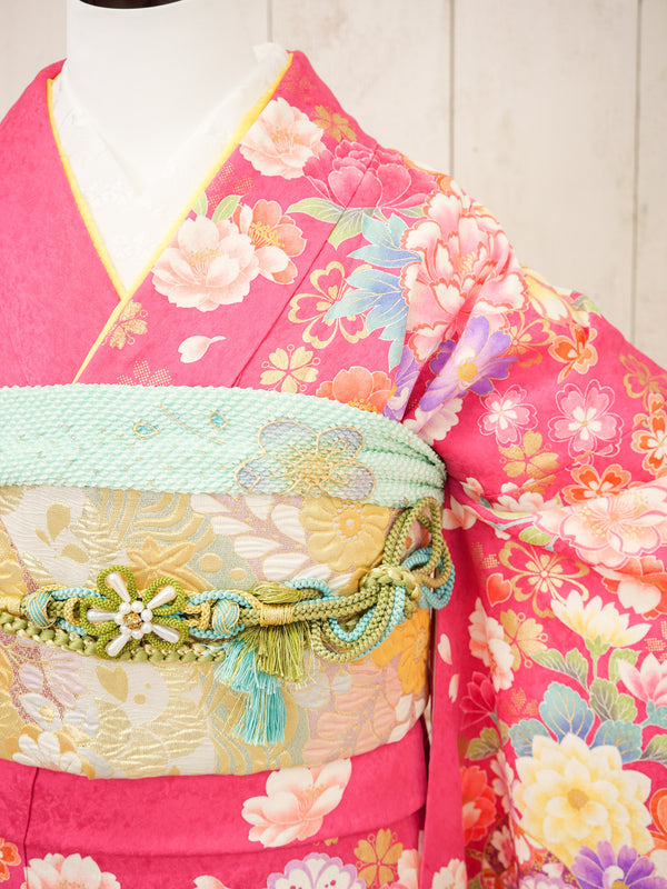 FK-007　花恋ピンク 振袖