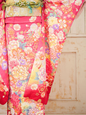 FK-007　花恋ピンク 振袖