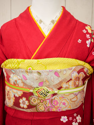 FK-019　赤地紫菊　振袖.