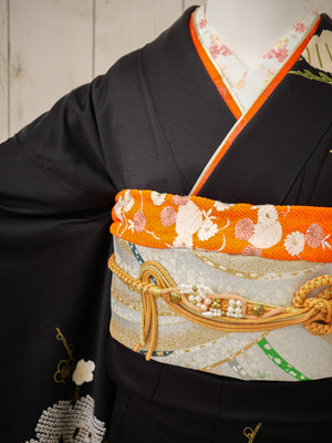 FK-037　黒地松　振袖.