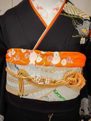 FK-037　黒地松　振袖.