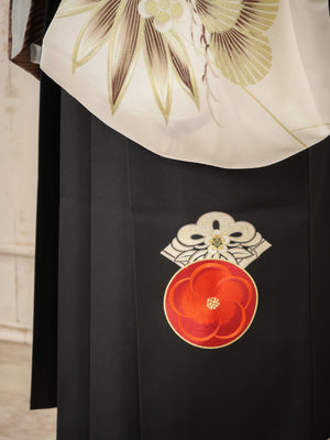 KR-139/JAPAN STYLE×中村里砂 ブラウン片身替り　卒業袴