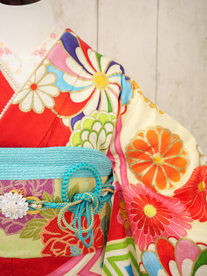 FI-006   赤地牡丹　振袖