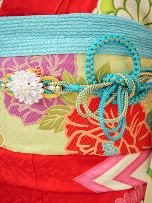 FI-006   赤地牡丹　振袖