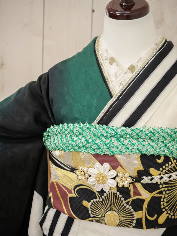 FI-007   グリーンレトロポップ　振袖