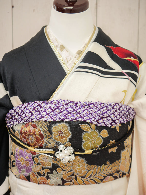 FI-009　白黒カラーリリー　振袖