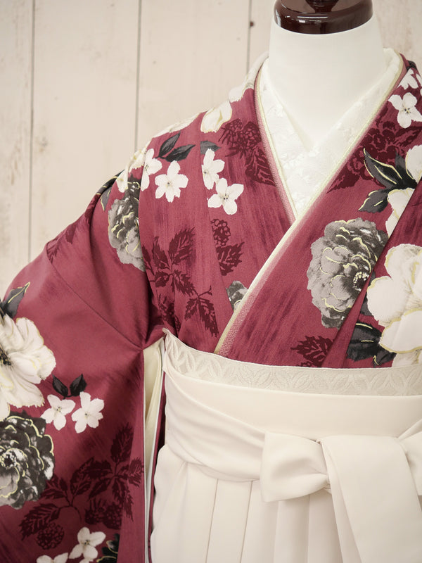 KR-144/JILL STUART クチナシバーガンディ　卒業袴