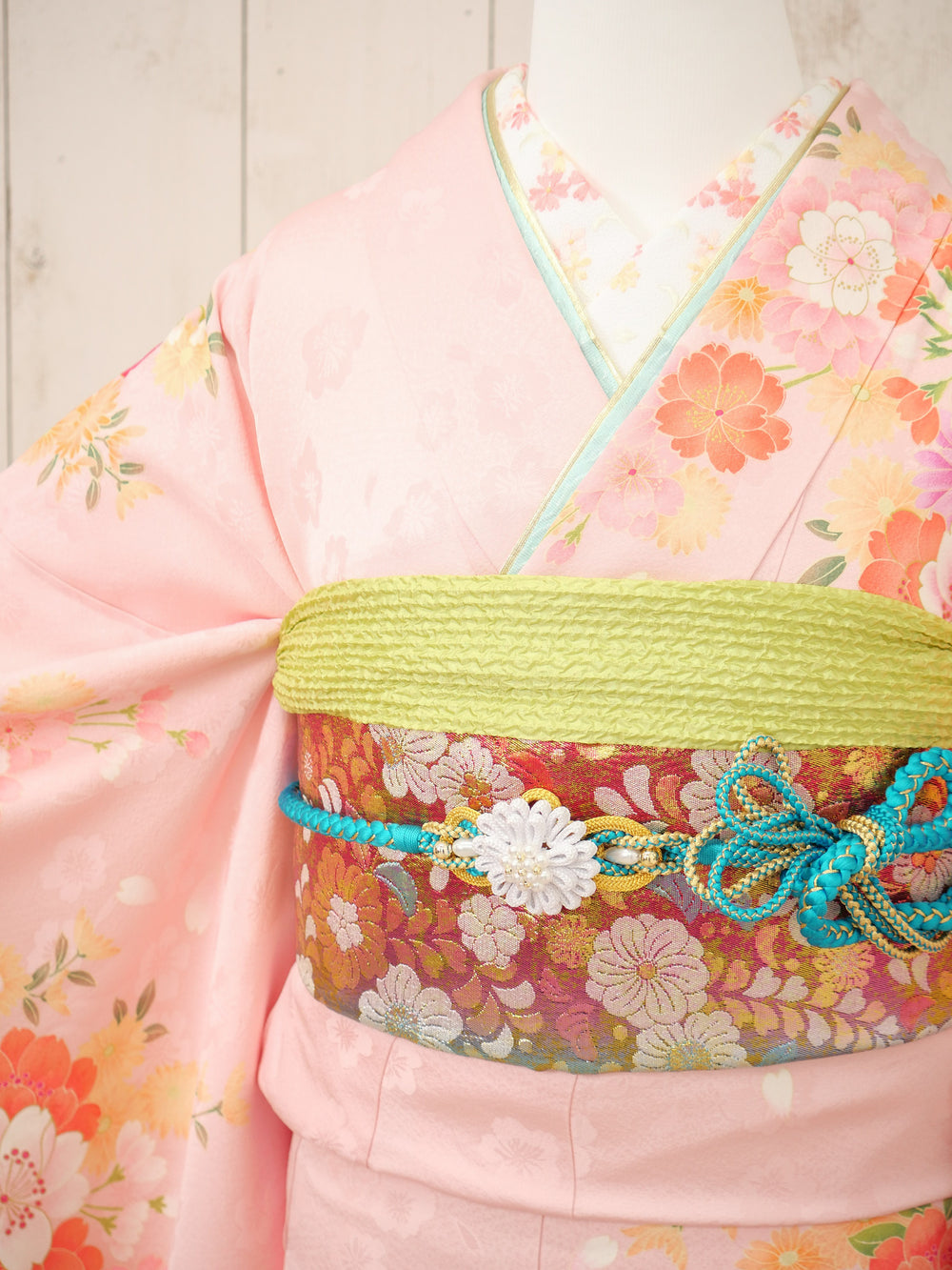 FI-016　桃色桜花　振袖