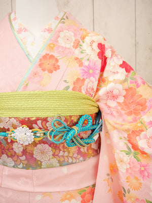 FI-016　桃色桜花　振袖