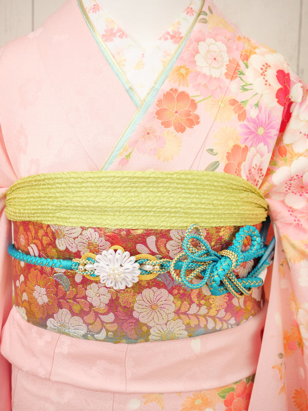 FI-016　桃色桜花　振袖