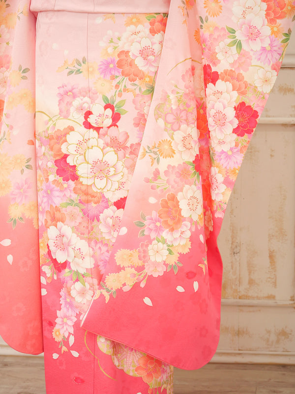 FI-016　桃色桜花　振袖