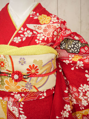 FI-022   紅花繚乱（こうかりょうらん）　振袖