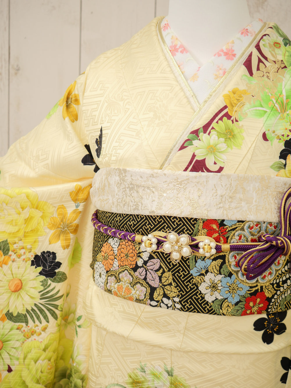 FI-033　柑橘グラデの花束　振袖